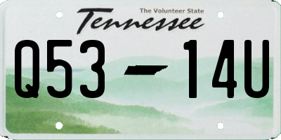 TN license plate Q5314U