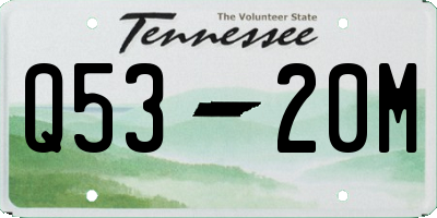 TN license plate Q5320M
