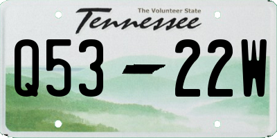 TN license plate Q5322W
