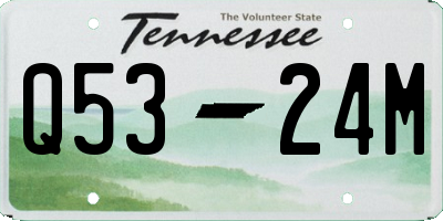 TN license plate Q5324M