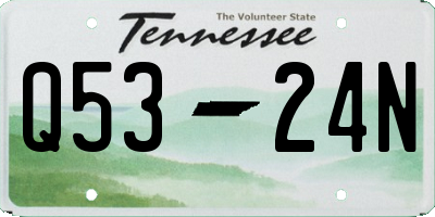 TN license plate Q5324N