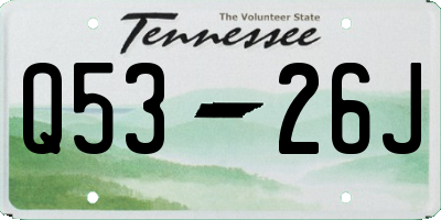 TN license plate Q5326J