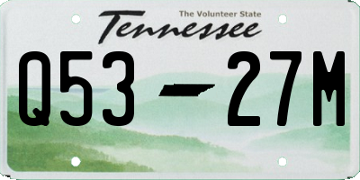 TN license plate Q5327M
