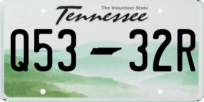 TN license plate Q5332R