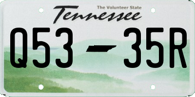TN license plate Q5335R