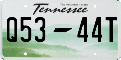TN license plate Q5344T