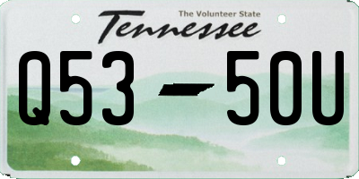 TN license plate Q5350U