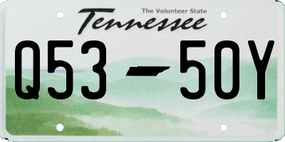 TN license plate Q5350Y