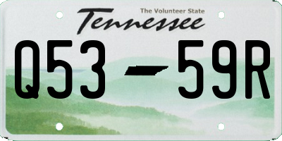 TN license plate Q5359R