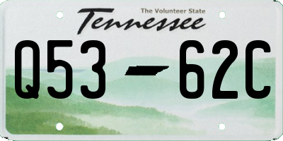 TN license plate Q5362C