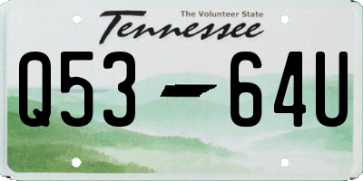 TN license plate Q5364U