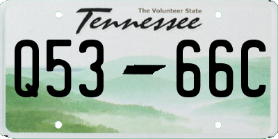 TN license plate Q5366C