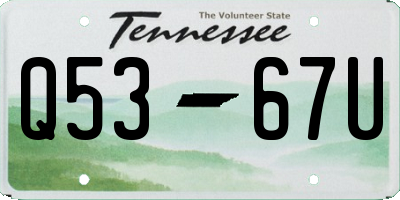 TN license plate Q5367U
