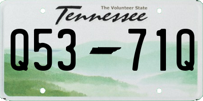 TN license plate Q5371Q