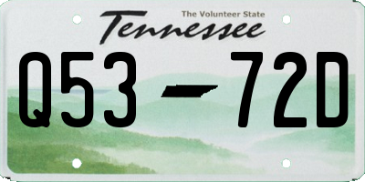 TN license plate Q5372D