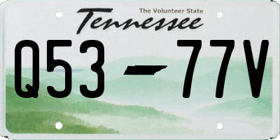 TN license plate Q5377V