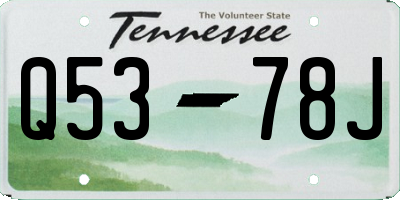 TN license plate Q5378J