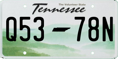 TN license plate Q5378N