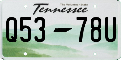 TN license plate Q5378U