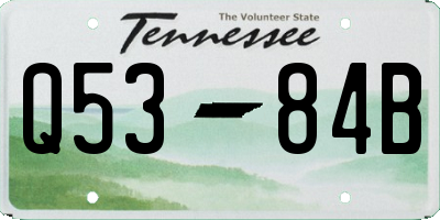 TN license plate Q5384B