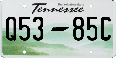 TN license plate Q5385C