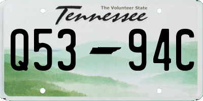 TN license plate Q5394C