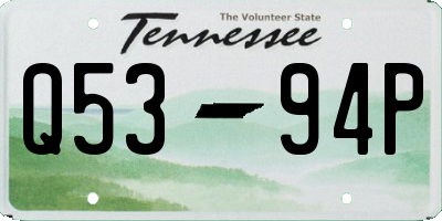 TN license plate Q5394P