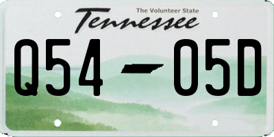 TN license plate Q5405D