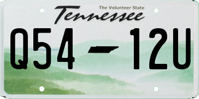 TN license plate Q5412U