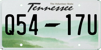 TN license plate Q5417U