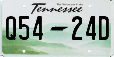 TN license plate Q5424D