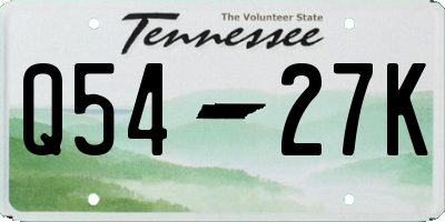 TN license plate Q5427K