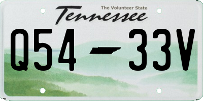 TN license plate Q5433V