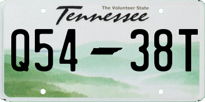 TN license plate Q5438T