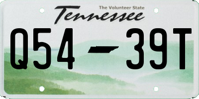 TN license plate Q5439T