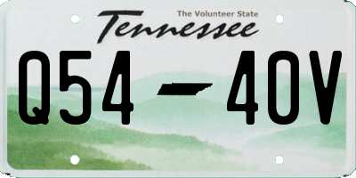 TN license plate Q5440V