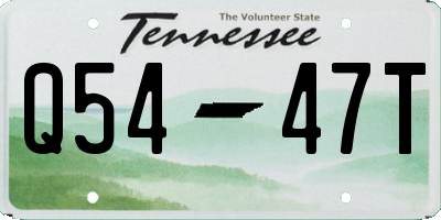 TN license plate Q5447T