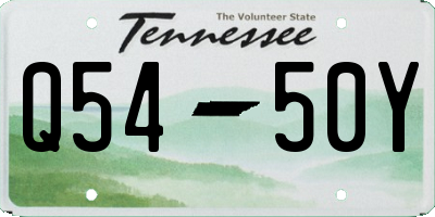 TN license plate Q5450Y