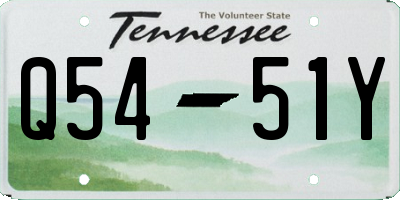 TN license plate Q5451Y