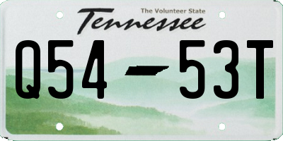 TN license plate Q5453T