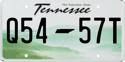 TN license plate Q5457T