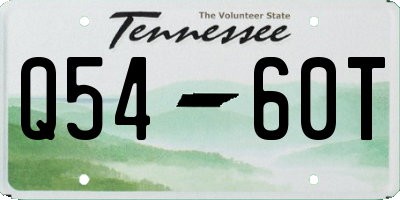 TN license plate Q5460T