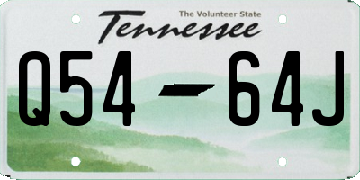 TN license plate Q5464J