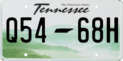 TN license plate Q5468H