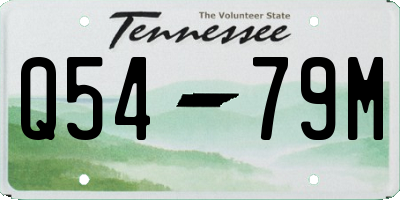 TN license plate Q5479M