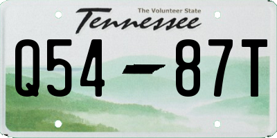 TN license plate Q5487T