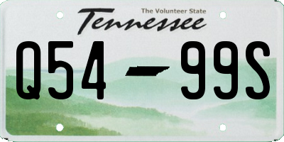 TN license plate Q5499S