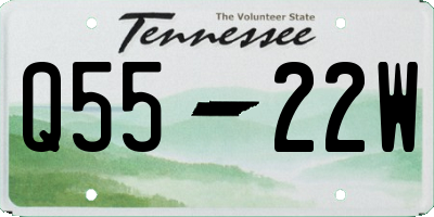 TN license plate Q5522W