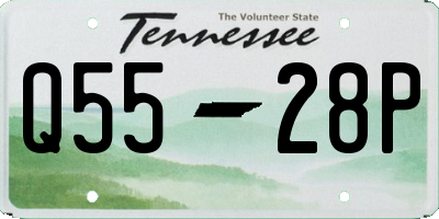 TN license plate Q5528P