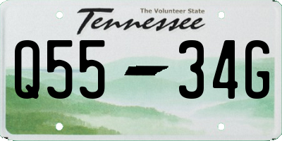 TN license plate Q5534G